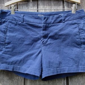 Dark Blue Twill Shorts by Ana